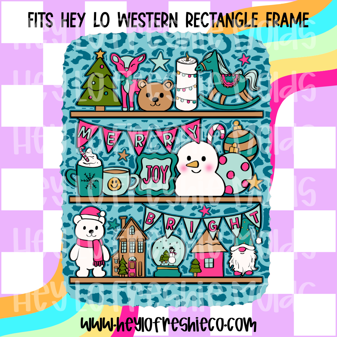 Pick Your Own Cardstock | Western Rectangle Christmas Bookshelf