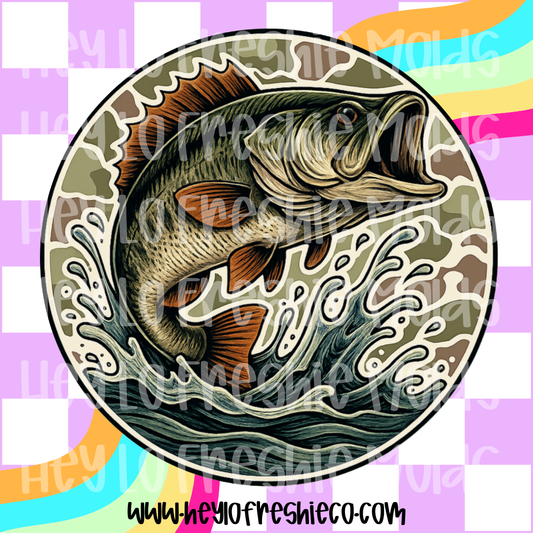 Pick Your Own Cardstock | Round | Camo Fish
