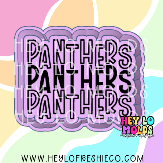 Panthers Stacked Team Name Silicone Mold