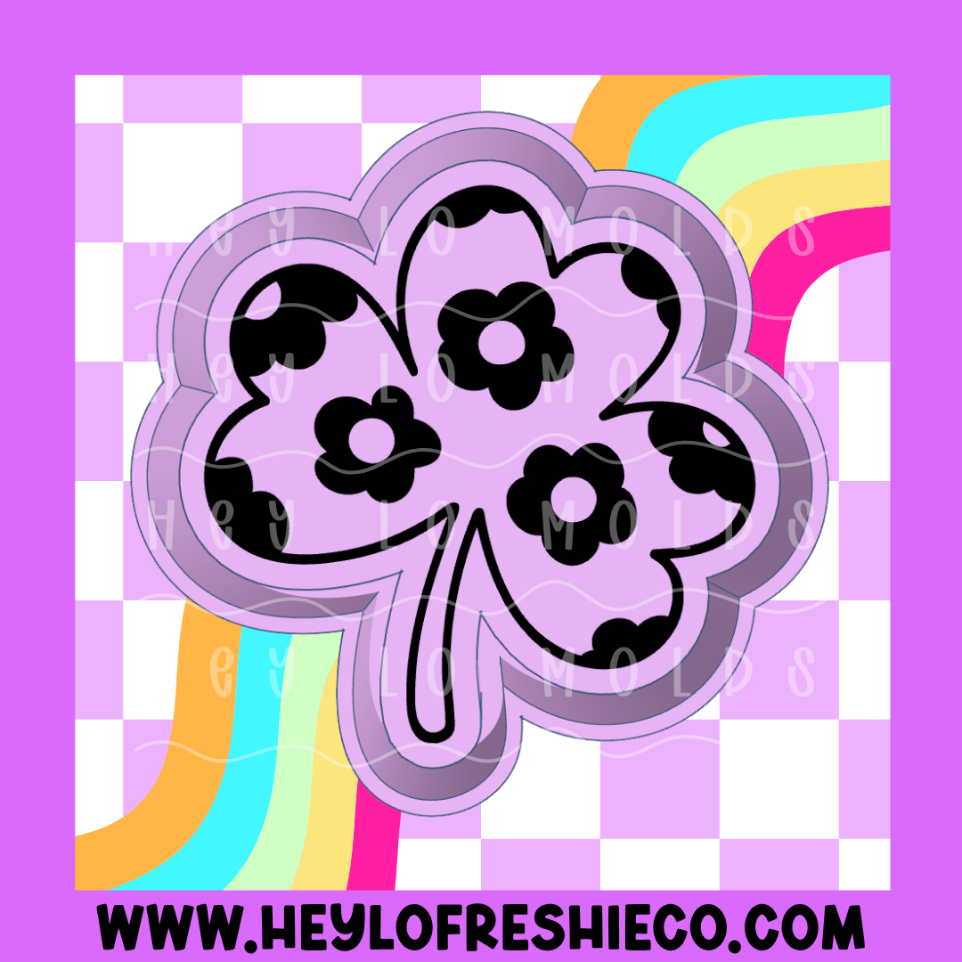 Flower Shamrock Freshie Mold