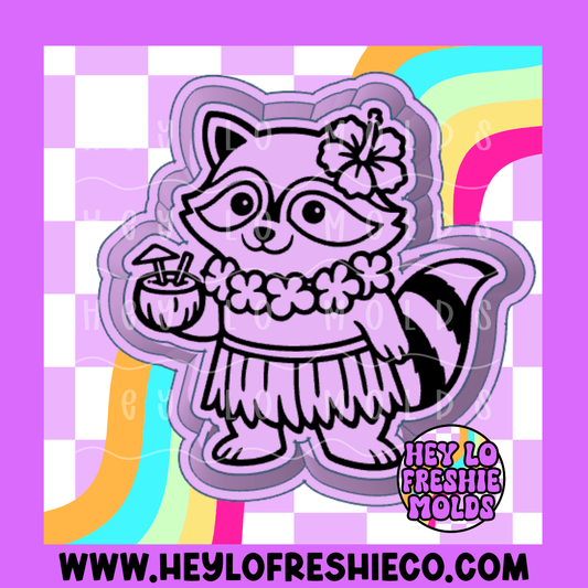 Luau Raccoon Silicone Mold