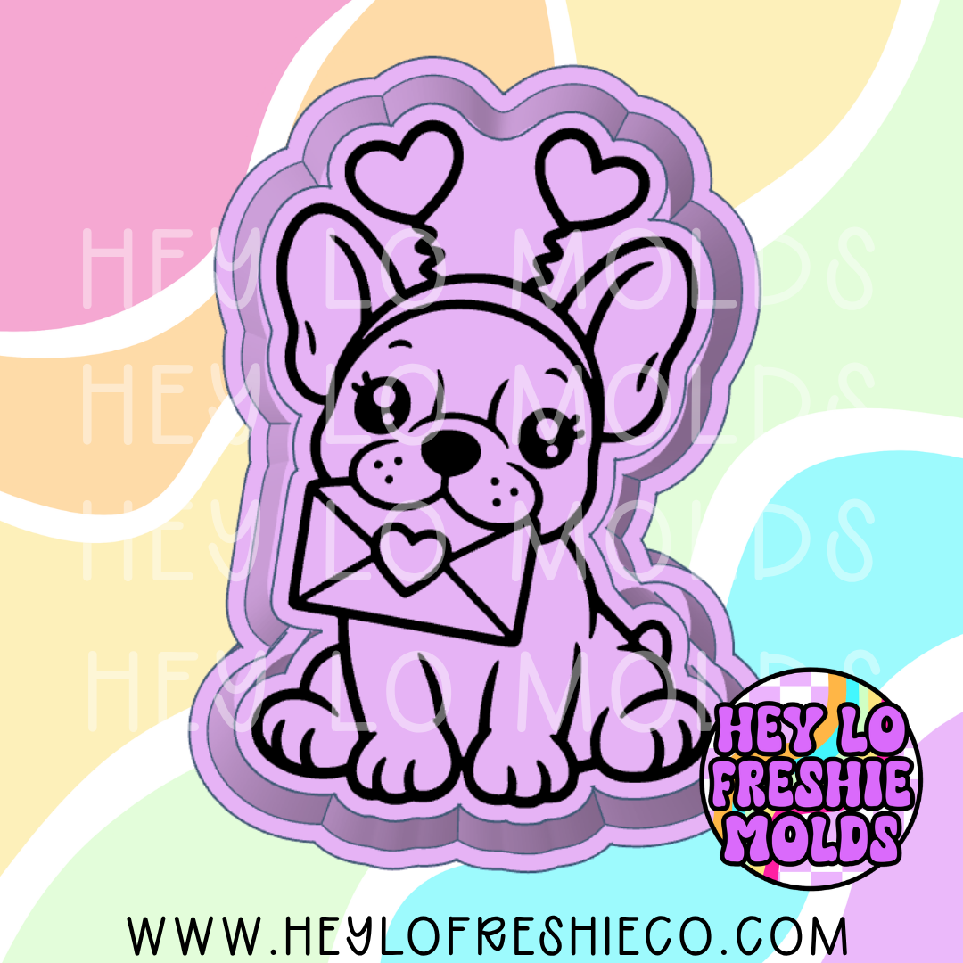 Frenchie With Love Letter Silicone Mold