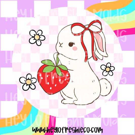 Round Cardstock | Strawberry Bunny