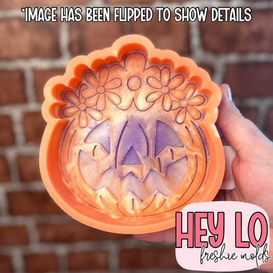 Pumpkin with Flower Crown Freshie Mold