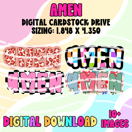 Digital Cardstock Drive: Amen