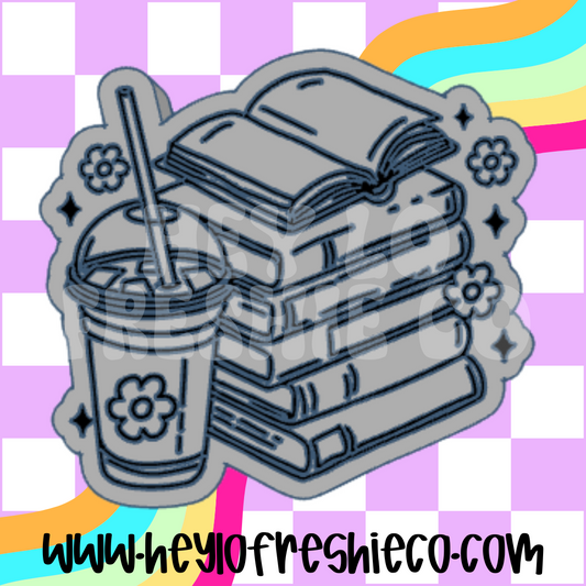 Books and Coffee Silicone Mold