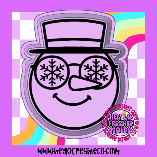 Snowflake Glasses Snowman Silicone Mold
