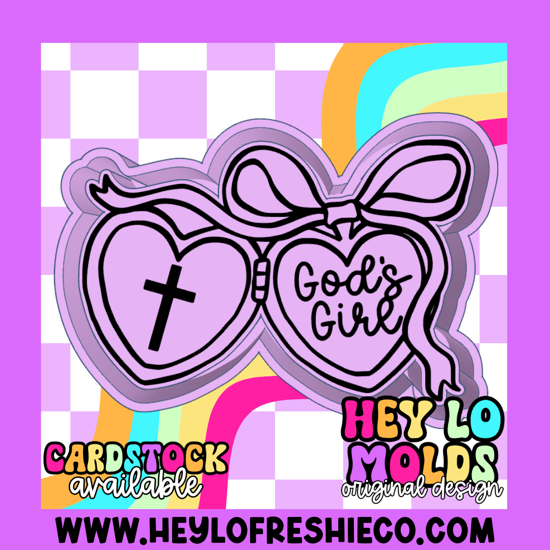 God's Girl Locket Silicone Mold