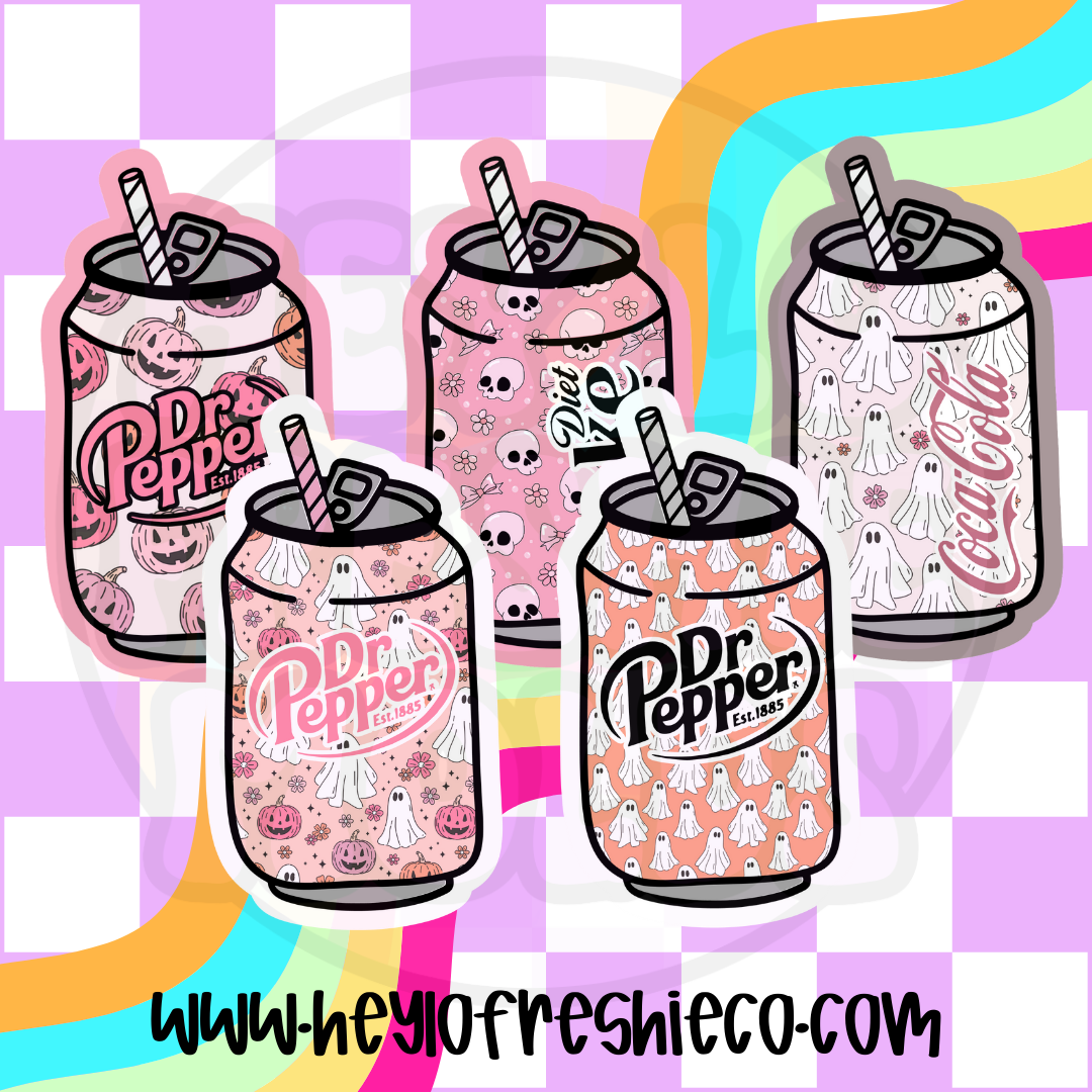 Spooky Season Soda Can Cardstock Grab Bag [10 Count]