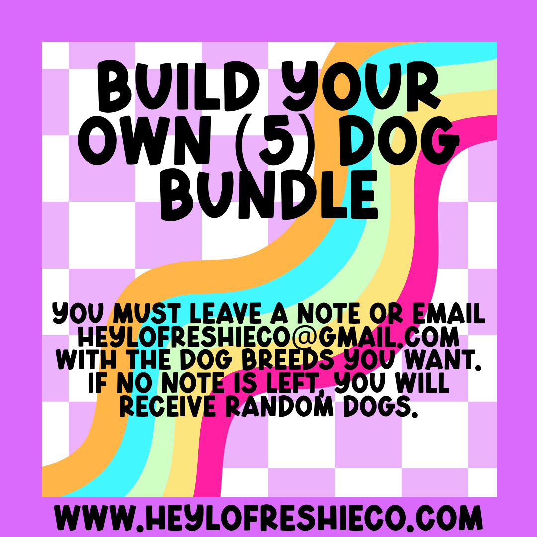 Dogs With Bow Bundle Silicone Mold (You must leave a note)