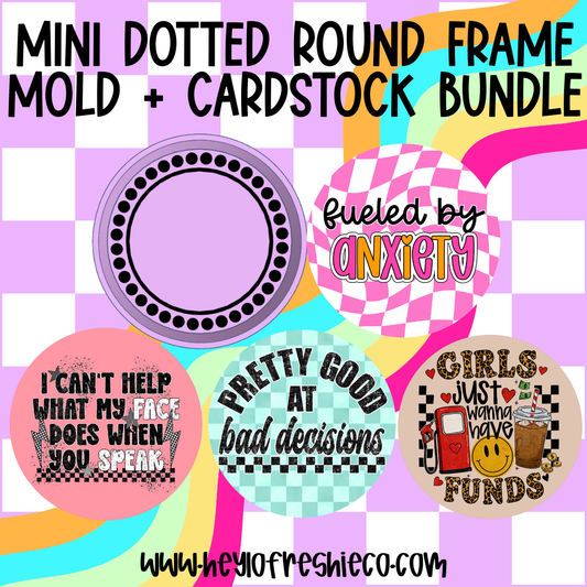 Mold & Cardstock Bundle: Mini Dotted Round Frame
