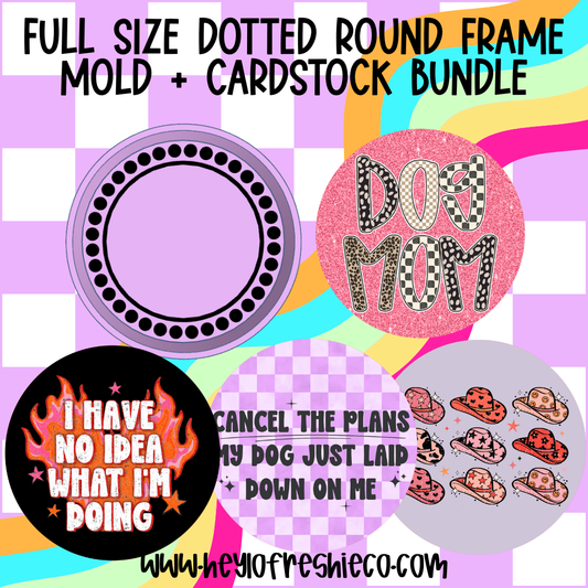 Mold & Cardstock Bundle: Full Size Dotted Round Frame