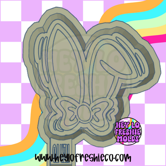 Bunny Ears With Bow Silicone Mold