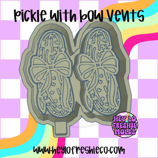 Pickle With Bow Vent Set Silicone Mold