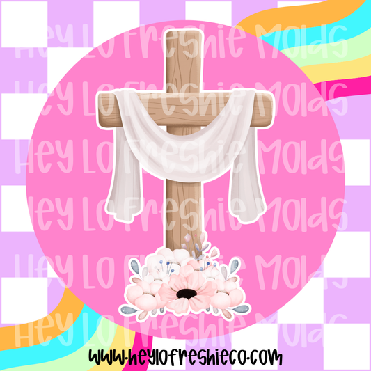 Round Cardstock | Easter Cross