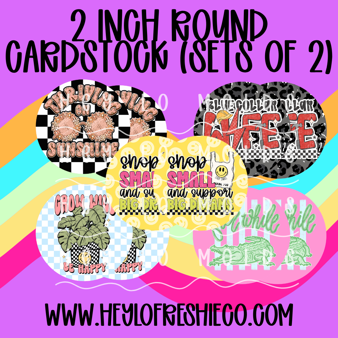 Cardstock Grab Bag | 2 Inch Round Cardstock
