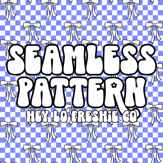 SEAMLESS PATTERN DIGITAL DOWNLOAD: Blue & White Bows