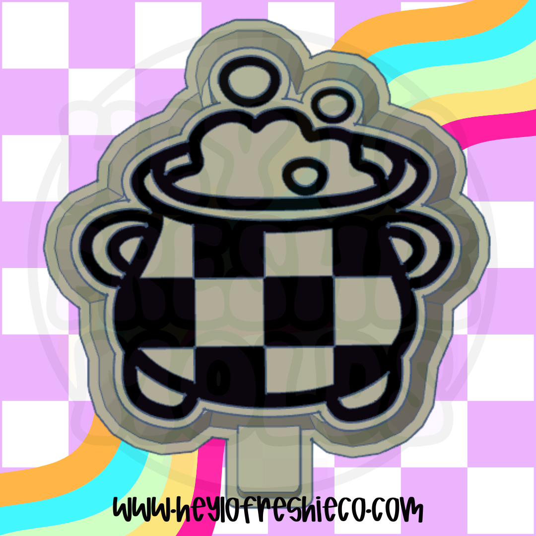 Checkered Cauldron Silicone Mold