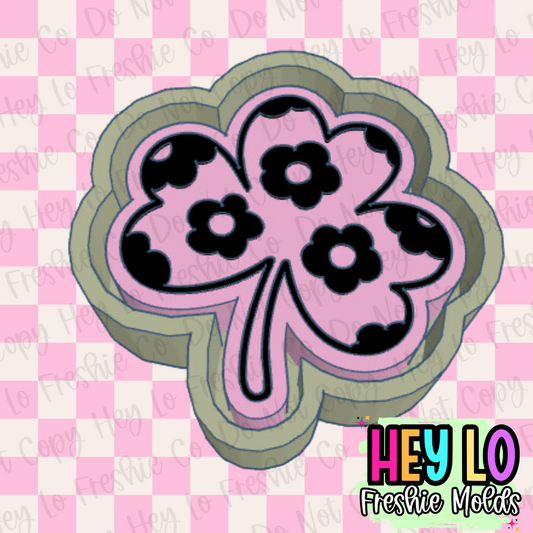 Flower Shamrock Freshie Mold