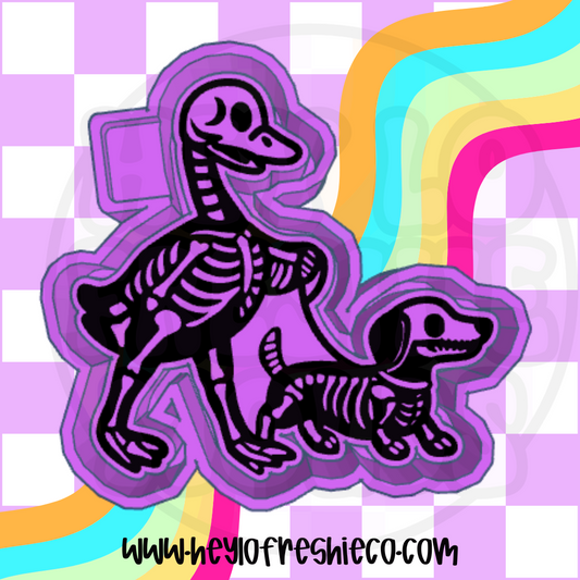 Skelly Goose Walking Skelly Dog Silicone Mold