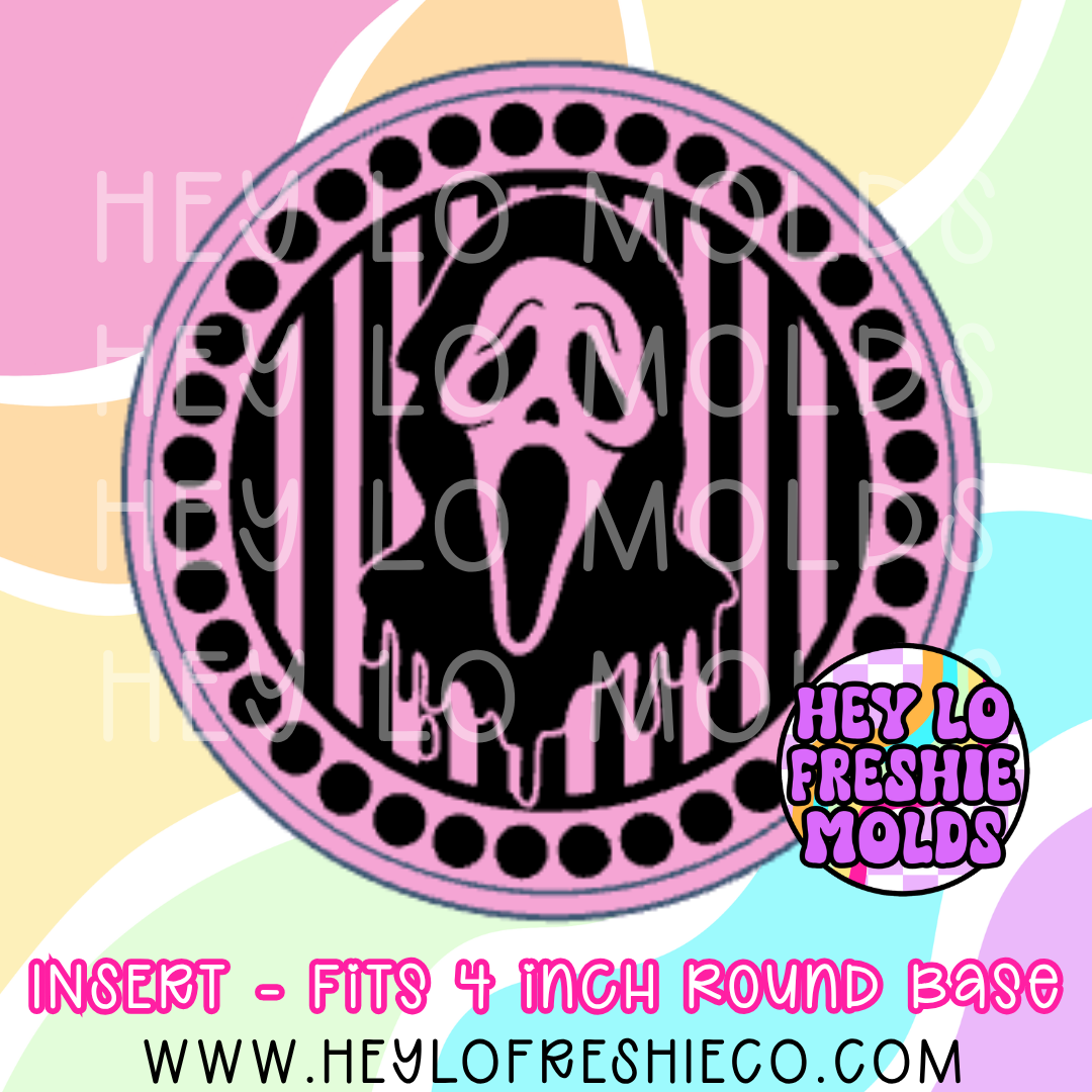 4 Inch Round Insert - Ghostface Dotted Frame