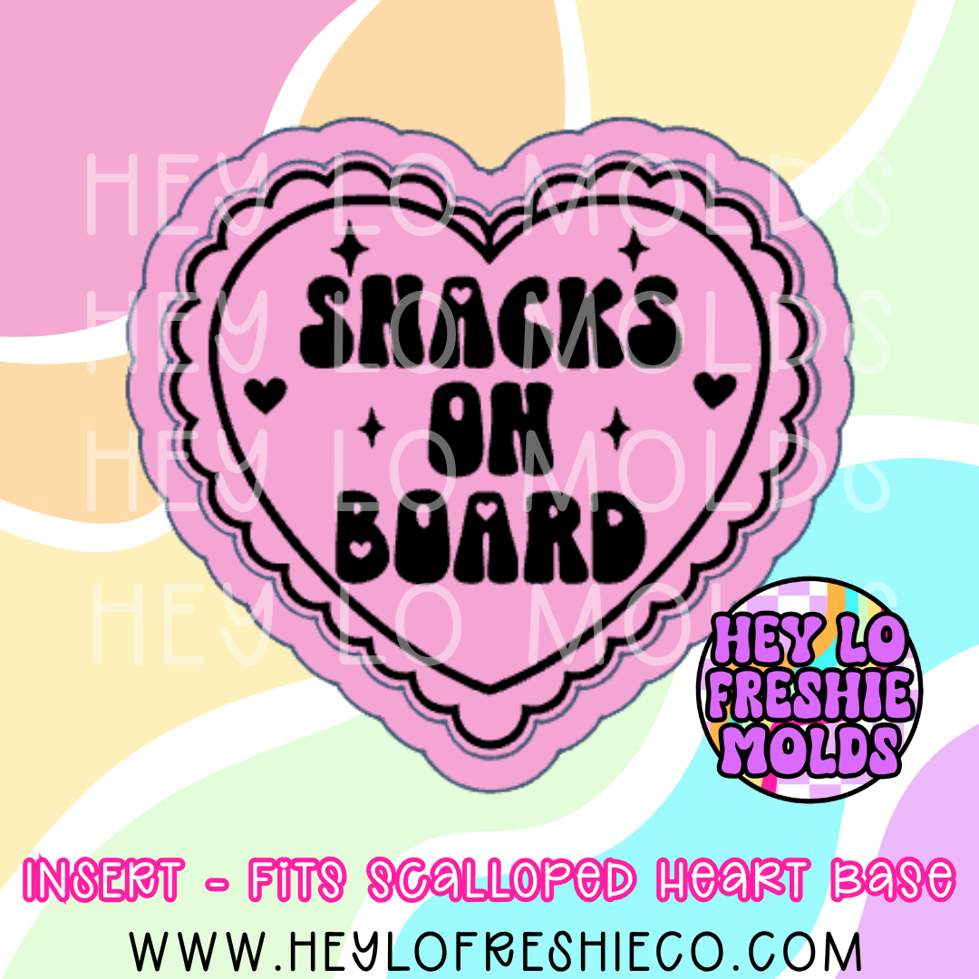 Scalloped Heart Insert - Snacks On Board