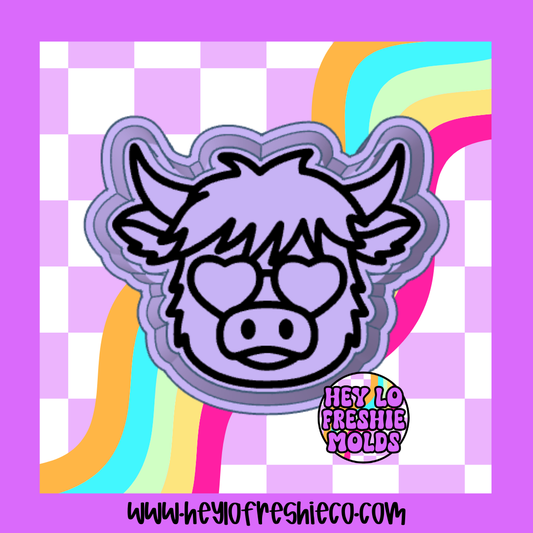 Heart Glasses Highland Silicone Mold