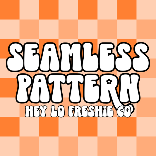 SEAMLESS PATTERN DIGITAL DOWNLOAD: Orange Checkers