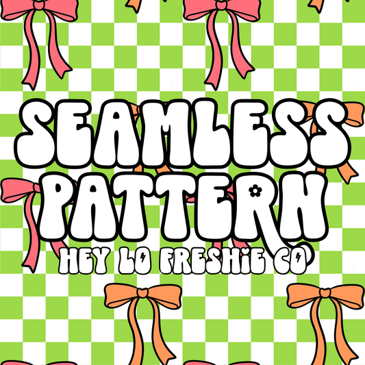 SEAMLESS PATTERN DIGITAL DOWNLOAD: Pink/Orange/Green Bows