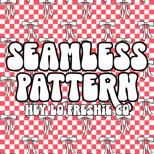 SEAMLESS PATTERN DIGITAL DOWNLOAD: Pink & White Bows