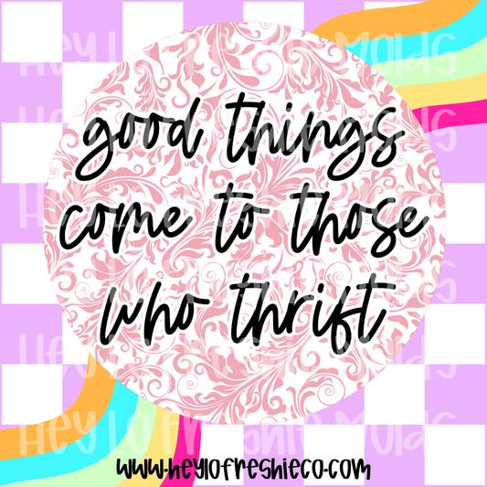 Round Cardstock 087 | Good Things Come To Those Who Thrift
