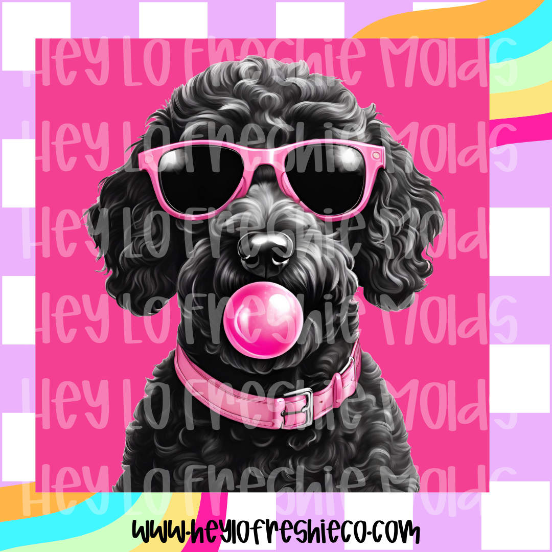 Square Cardstock | Black Doodle Dog