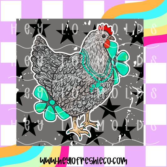 Square Cardstock | Western Chicken