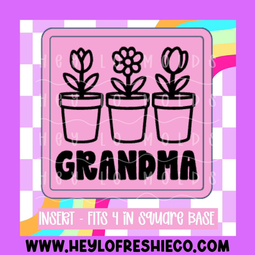 Square Insert - Grandma Flower Pots